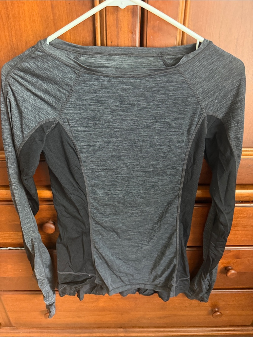 lululemon athletica Heathered Gray Long-Sleeve Performance Top